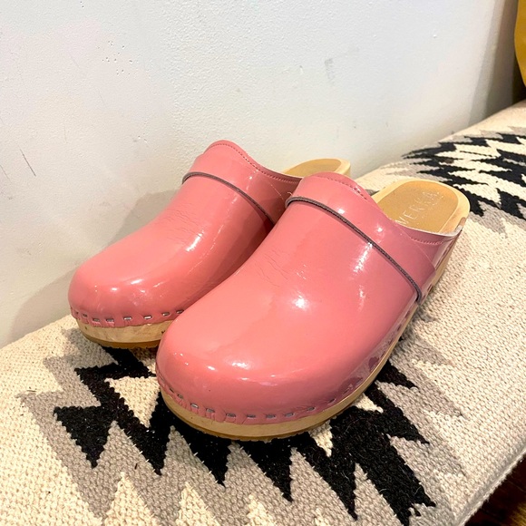 VERKA Patent Leather/wood clogs. Pink. 42 (US 11-11.5) - Picture 3 of 5